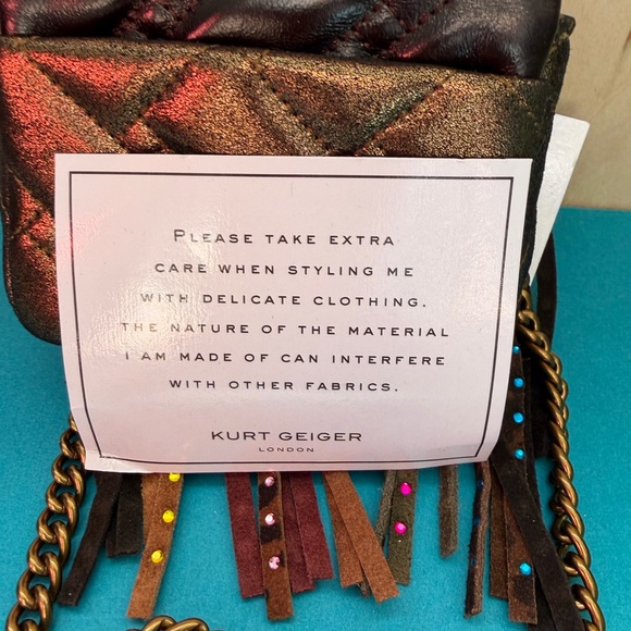 Kurt Geiger Leather Fringe Mini Bag - Picture 8 of 16